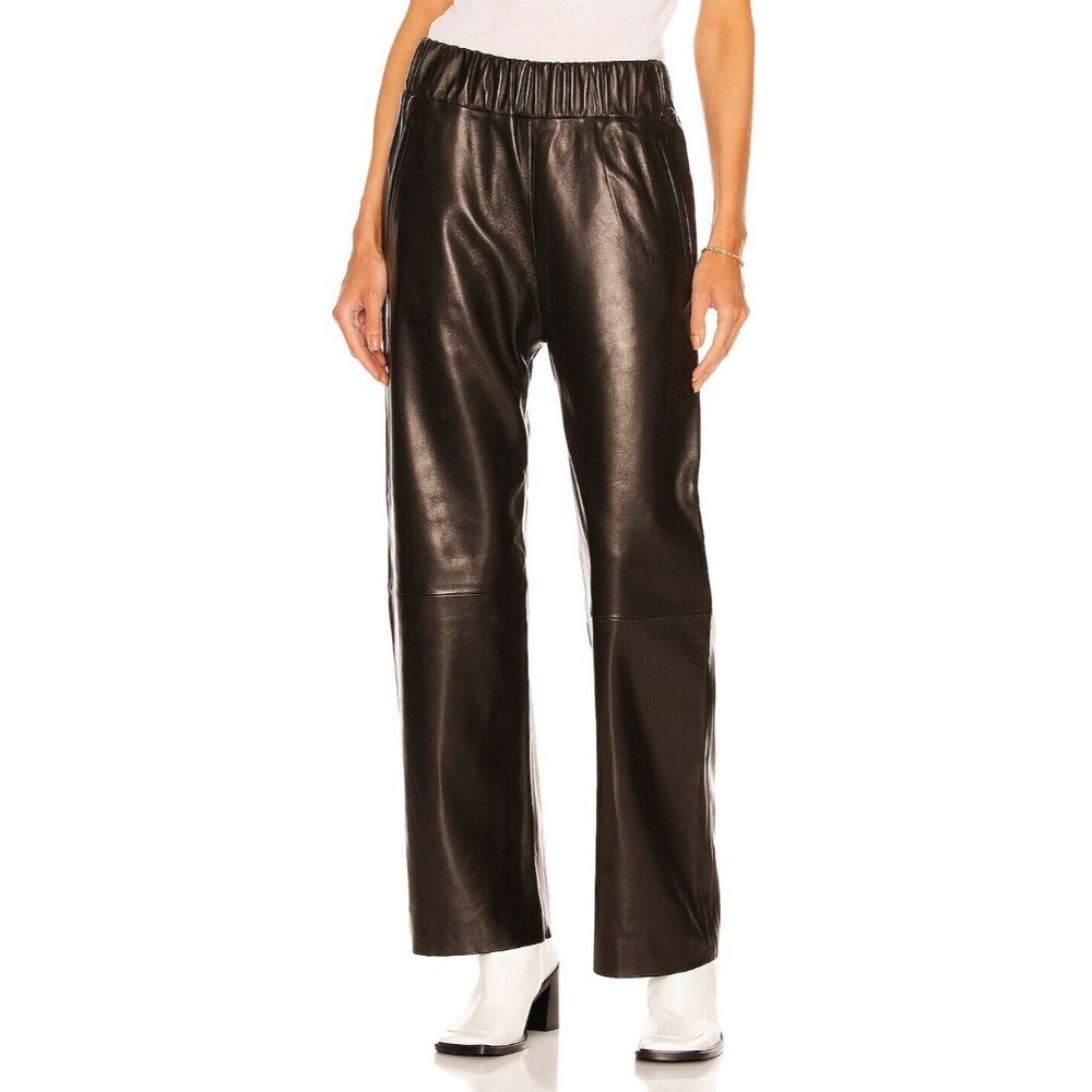 NOUR HAMMOUR Harper Pants Black Leather